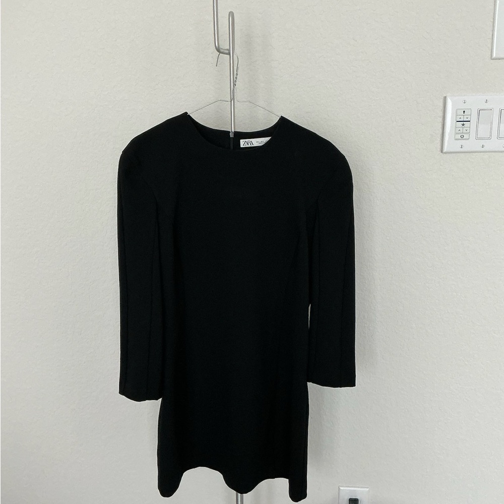 Zara Black Long Sleeve Dress